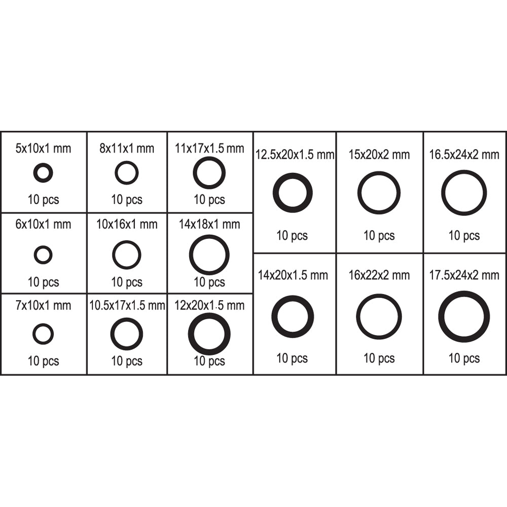 Yato YT-06871 Ροδέλες Χαλκού Σετ 150 Τεμ