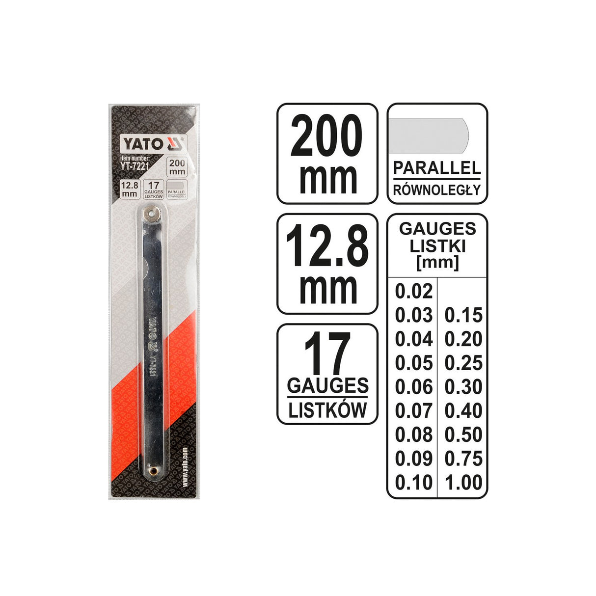 Yato YT-7221 Φιλιέρα Με 17 Φύλλα 200mm