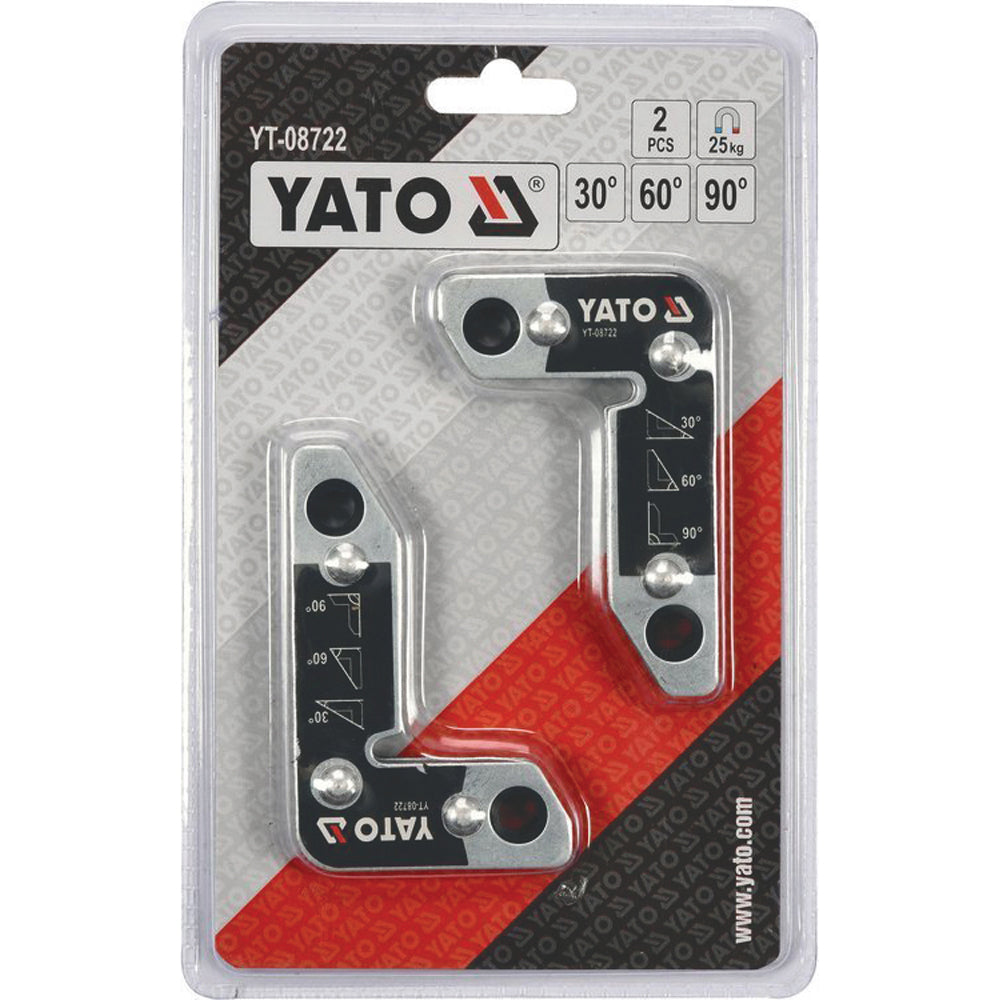 Yato YT-08722 Συλλογή Γωνιές Μαγνήτης Στήριξης Υλικών Για Ηλεκτροσυγκολλήσεις Σετ 2 Τεμ