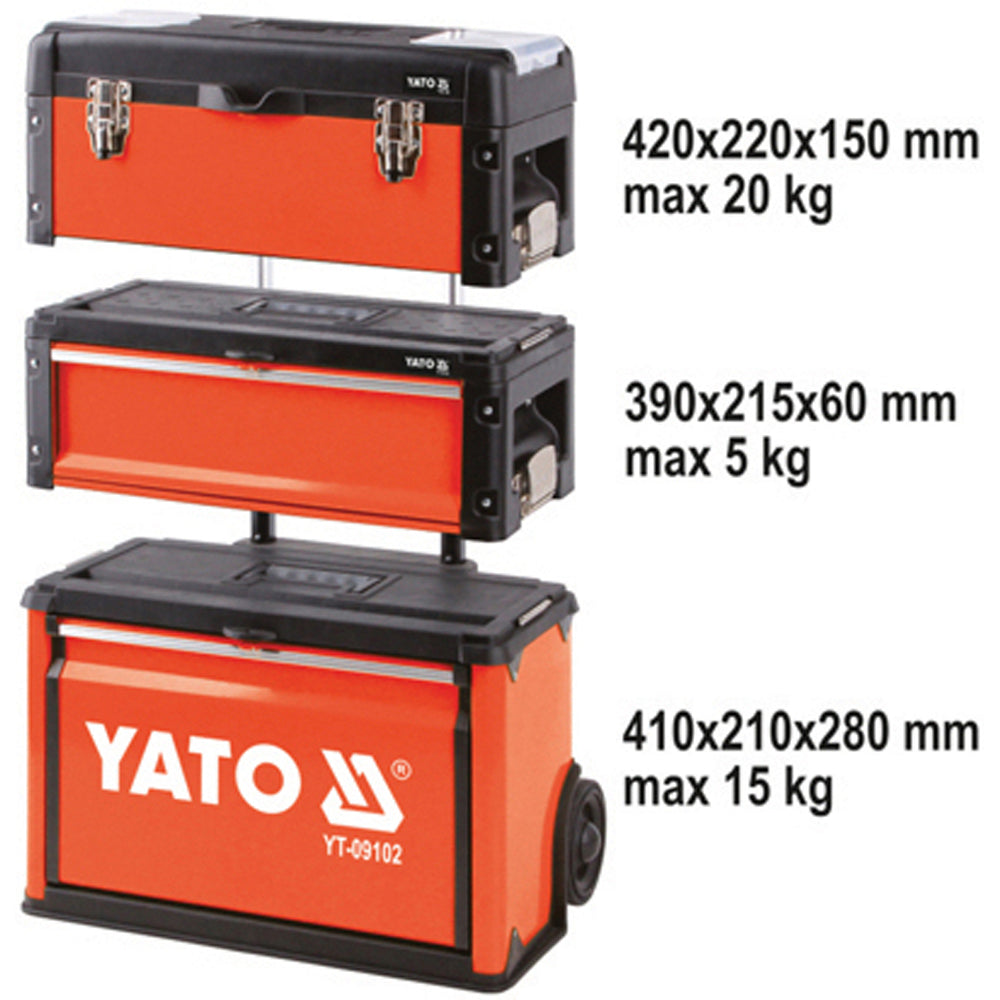 Yato YT-09102 Επαγγελματική Μεταλλική Τροχήλατη Εργαλειοθήκη