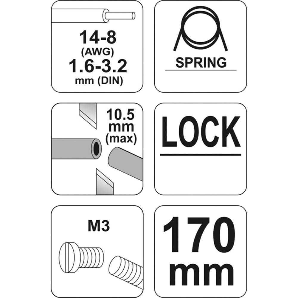 Yato YT-19691 Κόφτης Απογυμνωτής Καλωδίων 170mm