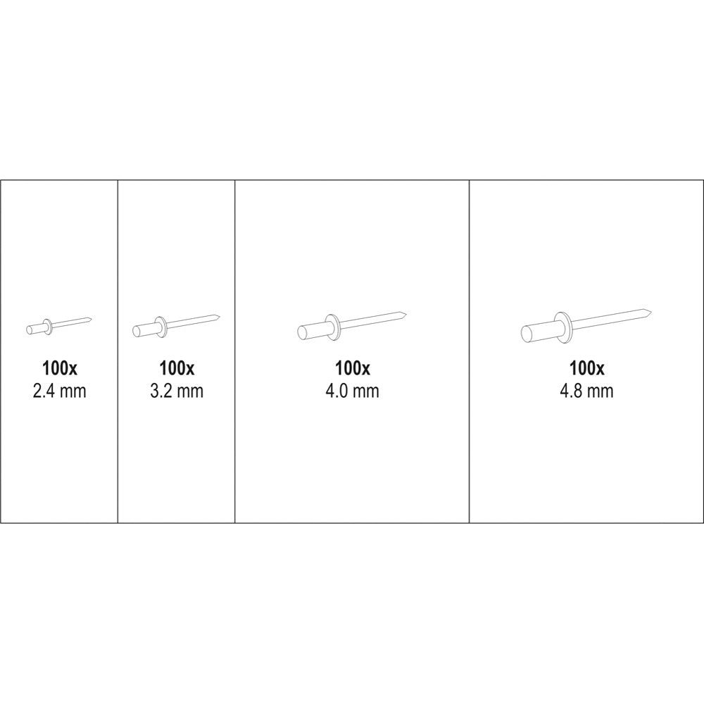 YATO - ΠΡΙΤΣΙΝΙΑ ΣΕΤ 400ΤΕΜ YT-36420