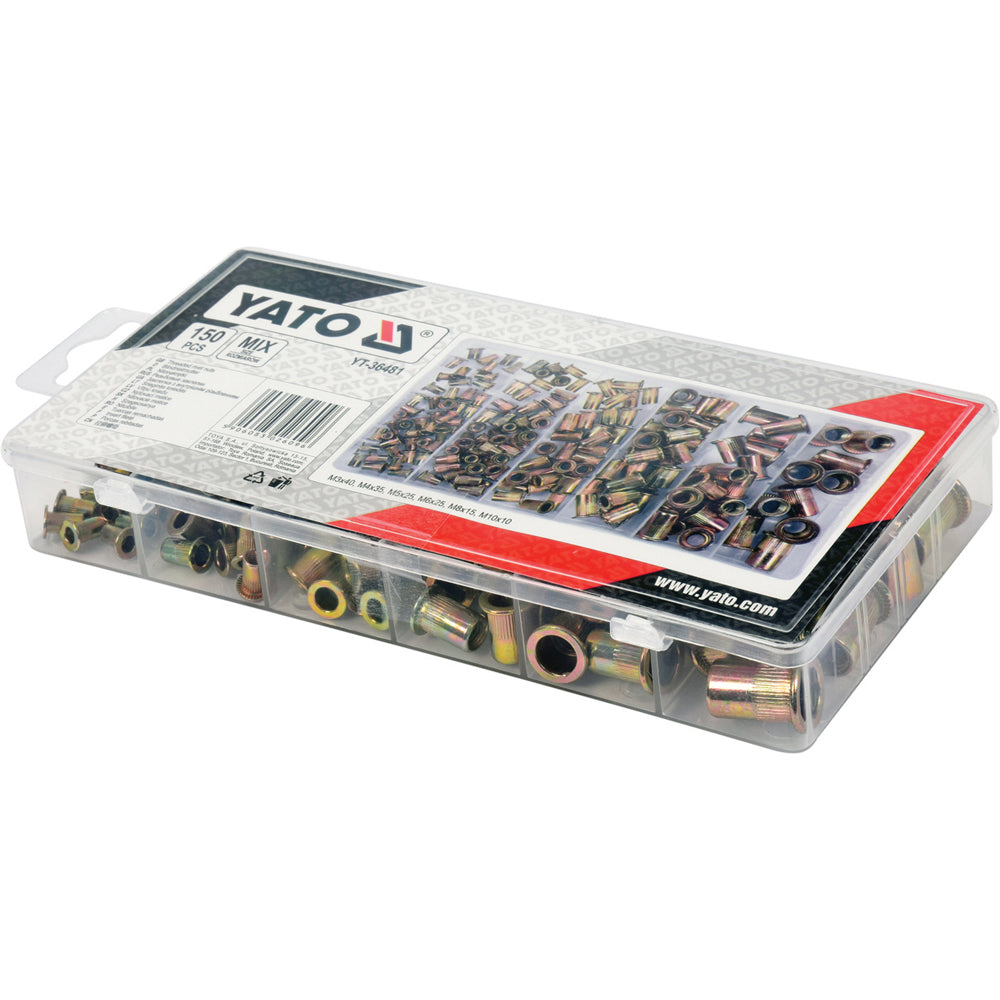 YATO - ΠΡΙΤΣΙΝΙΑ ΣΠΕΙΡΩΜ ΣΙΔΗΡ.ΣΕΤ 150ΤΕΜ Μ3-10 YT-36481