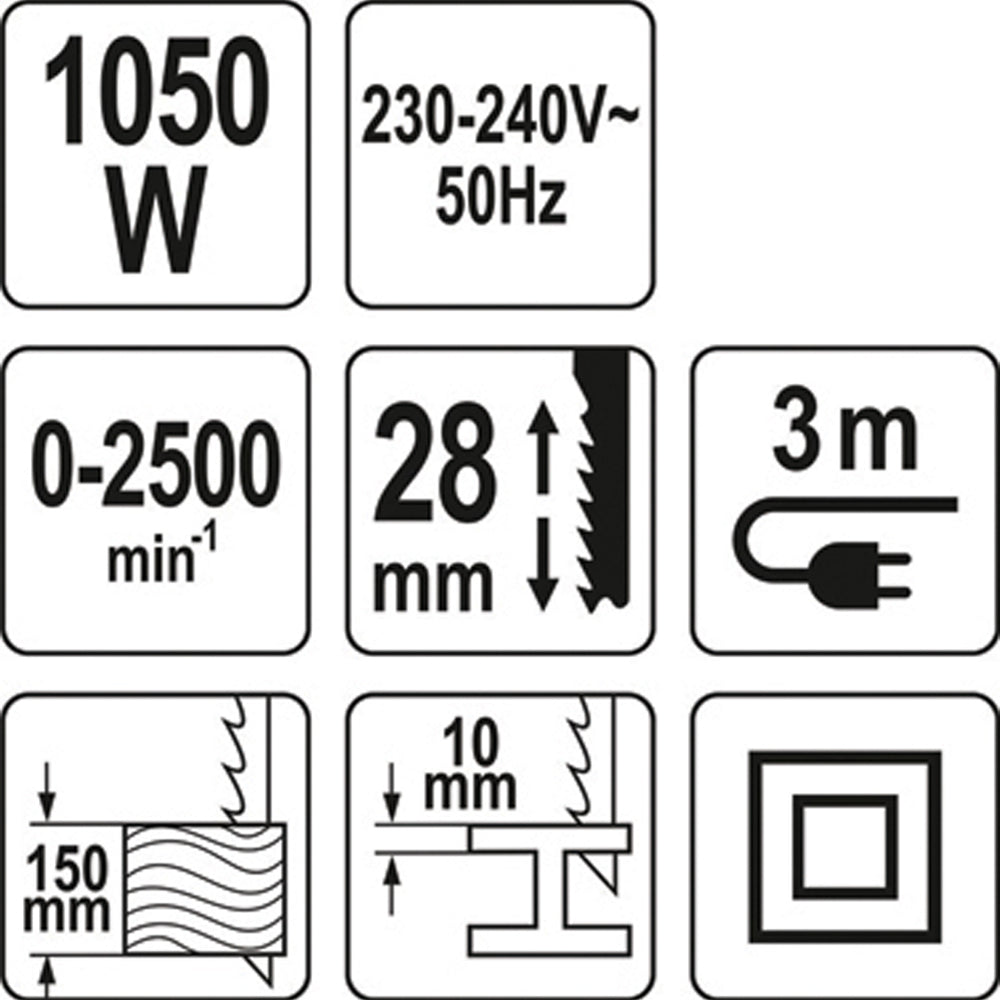 Yato YT-82281 Ηλεκτρική Σπαθοσέγα (Σεγάτσα) 1050Watt