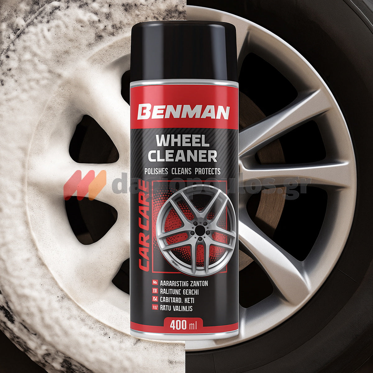 Benman 28597 Wheel Cleaner Foam Spray Καθαριστικό Ζάντας Σπρέι Αφρός 400ml