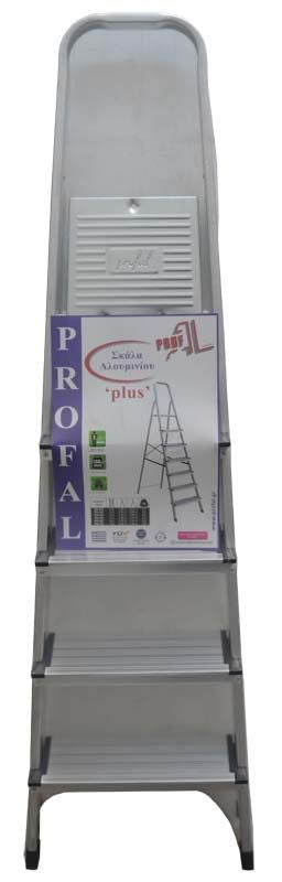 Profal 206 Plus Σκάλα Αλουμινίου Ημιεπαγγελματικής Χρήσης Πλατύ Σκαλί