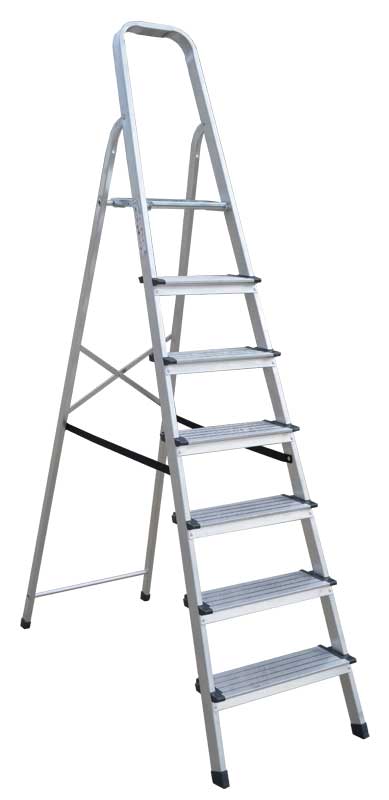 Profal 206 Plus Σκάλα Αλουμινίου Ημιεπαγγελματικής Χρήσης Πλατύ Σκαλί