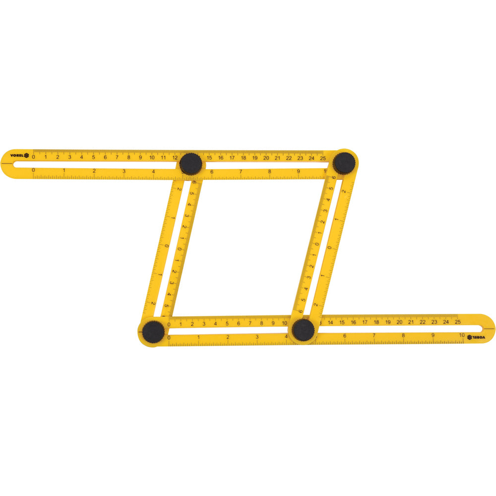 Vorel 18470 Ρυθμιζόμενος Χάρακας Γωνιόμετρο Αντιγραφής & Αποτύπωσης