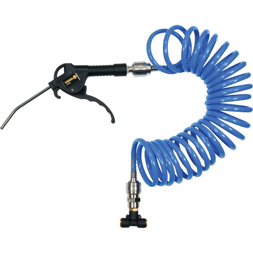 Vorel 81634 Σετ Σωλήνας Σπιράλ Παροχής Αέρα Με Ταχυσυνδέσμους & Ακροφύσιο