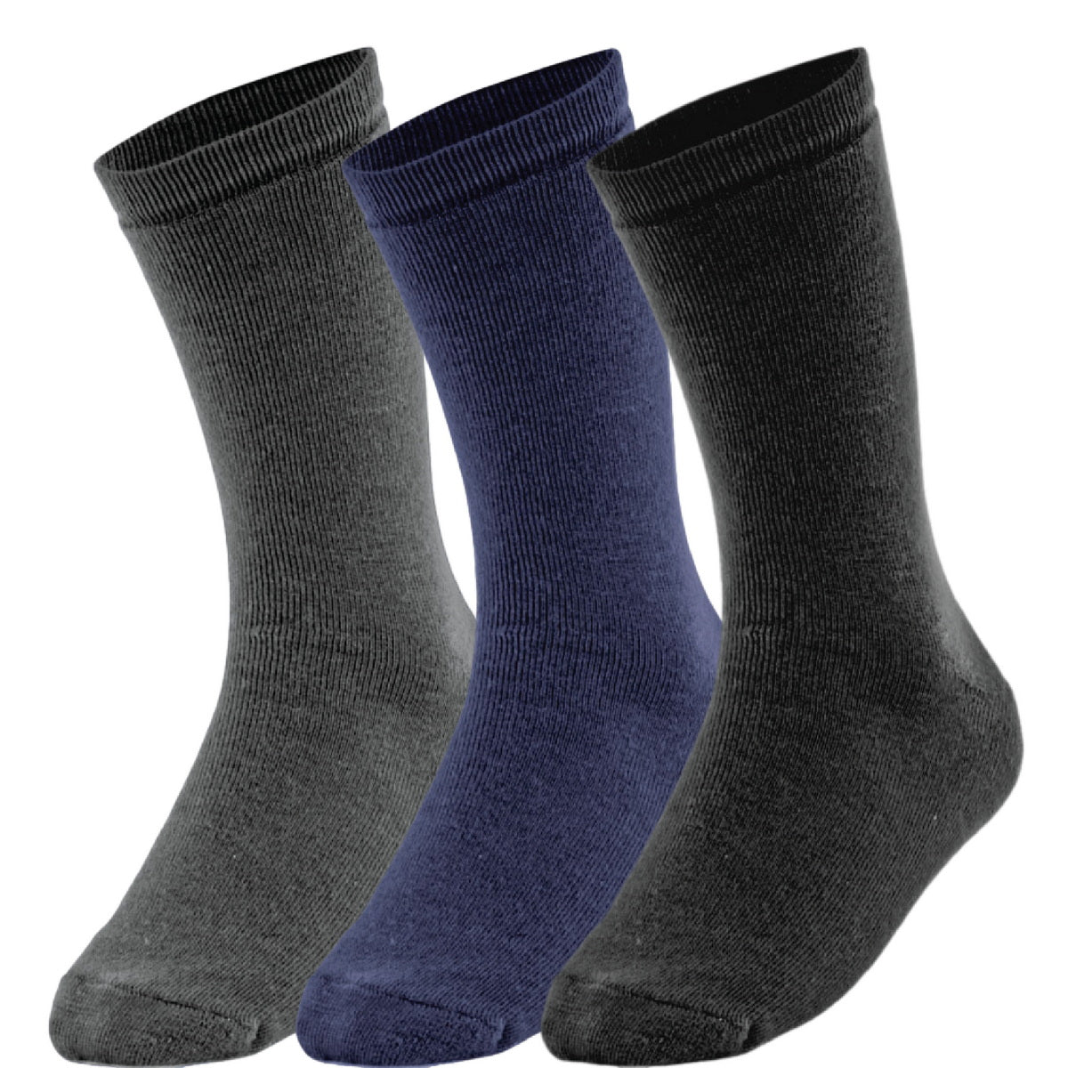 Κάλτσες Standard Βαμβακερές Σετ 3 Ζευγη ΜΠΛΕ-ΜΑΥΡΕΣ-ΓΚΡΙ