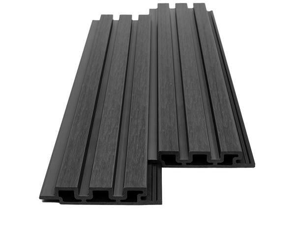 3D WPC 5570 Dark Grey Συνθετικό Panel 2ης Γενιάς Με Πηχάκια 25x147.5x2900mm