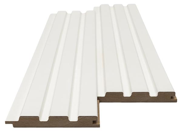 3D Wall Panel MDF Beat ST 502040 White Με Πηχάκια 2750mm x 119mm x 16mm