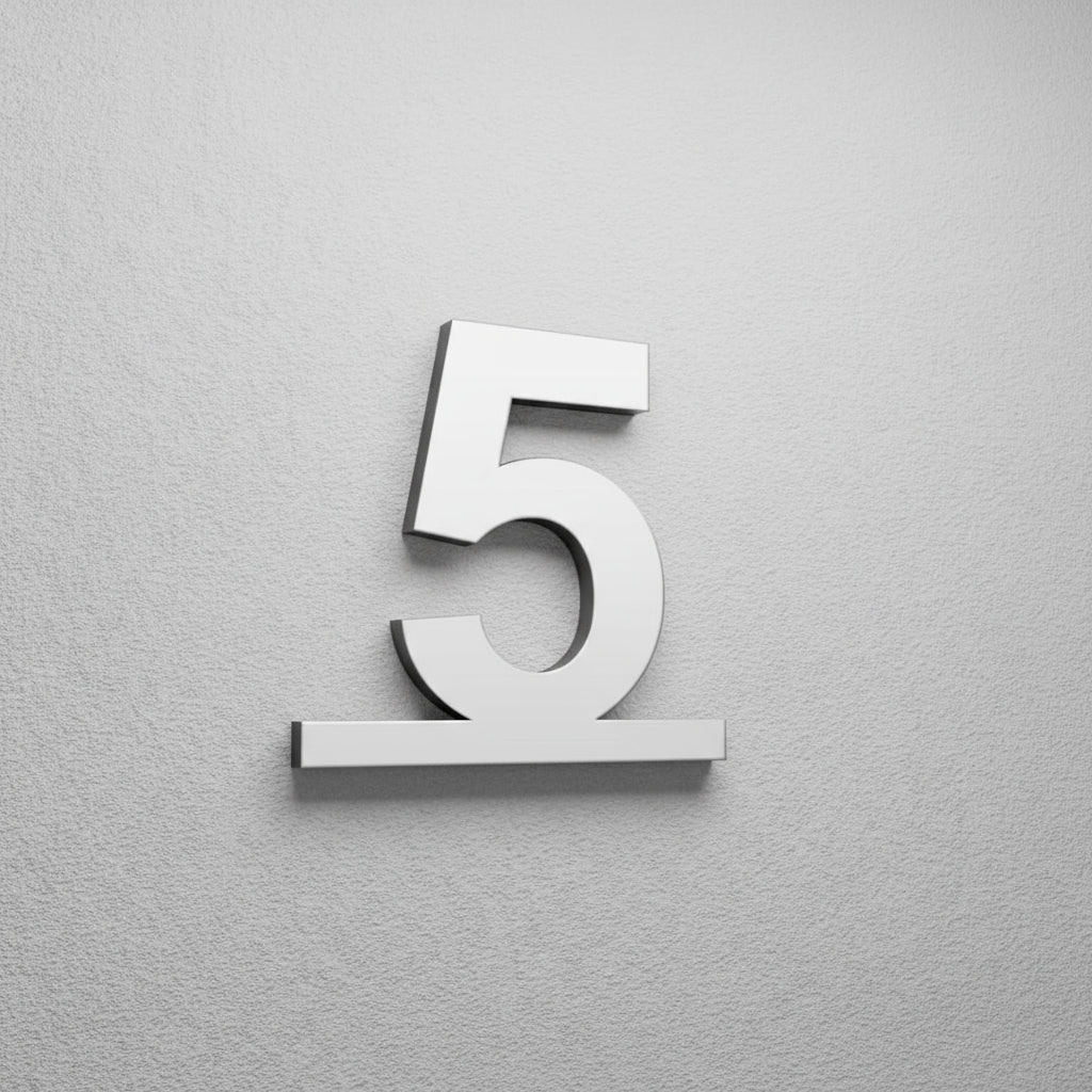 Αριθμός Αρίθμησης Οδών - Δωματίων Ξενοδοχείων 120mm Λευκός