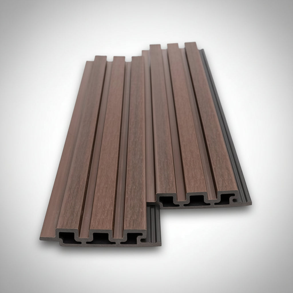 3D WPC Συνθετικό Panel 2ης Γενιάς Με Πηχάκια 5530 COFFEE 25mm x 147.5mm 2.9mtr