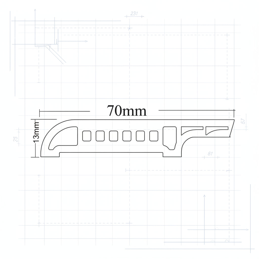 Βινυλικό Περβάζι (Σοβατεπί) Δαπέδων LVT MOCHA OAK 68753 BASIC 70mm x 2400mm