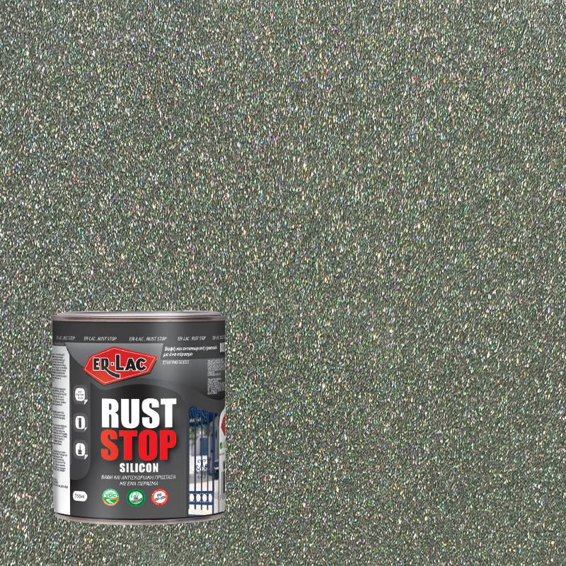 ErLac Rust Stop Silicon 3 σε 1 Ανάγλυφο Ματ Αντισκωριακό Χρώμα ΑΠΕΥΘΕΙΑΣ στη Σκουριά 554 ΟΠΑΛΙΟ