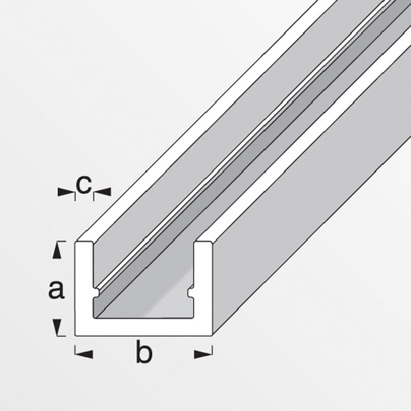 Προφίλ U από Ανοδειωμένο Αλουμίνιο 10x16.5x1.5mm 2mtr
