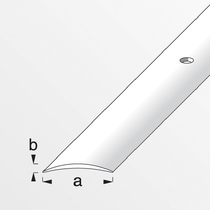 Προφίλ Τοξοειδή για Ένωση Δαπέδων Ανοδιωμένο Αλουμίνιο Βιδωτό ΑΣΗΜΙ 30x5mm 1mtr