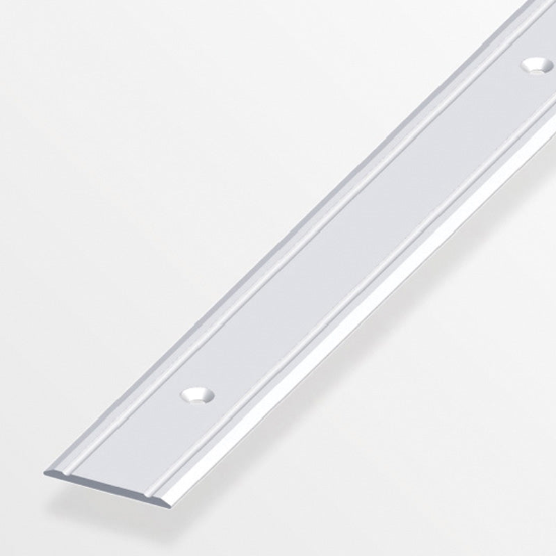 Προφίλ Επίπεδο Ένωσης Δαπέδων Βιδωτό Ανοδειωμένο Αλουμίνιο 1m Ασημί