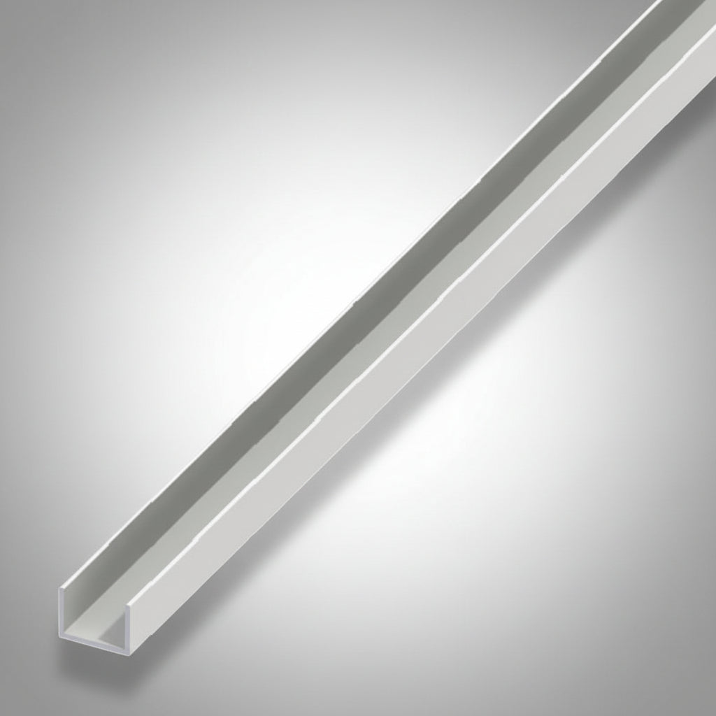 Προφίλ U Πλαστικό PVC Λευκό 10x18x1mm 2mtr
