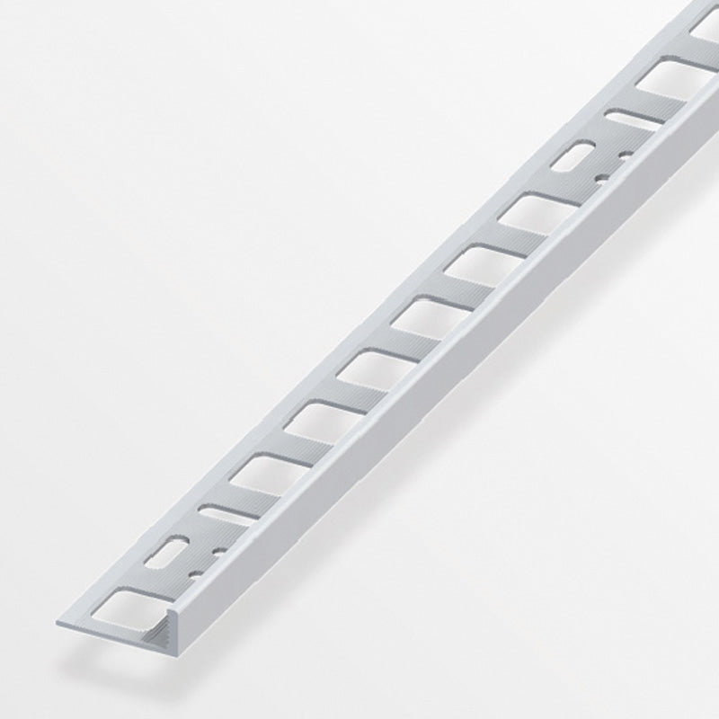 Προφίλ πλακιδίων γωνιακό πολλαπλών χρήσεων από πλαστικό PVC Λευκό 10mm x 21mm x2.5mtr