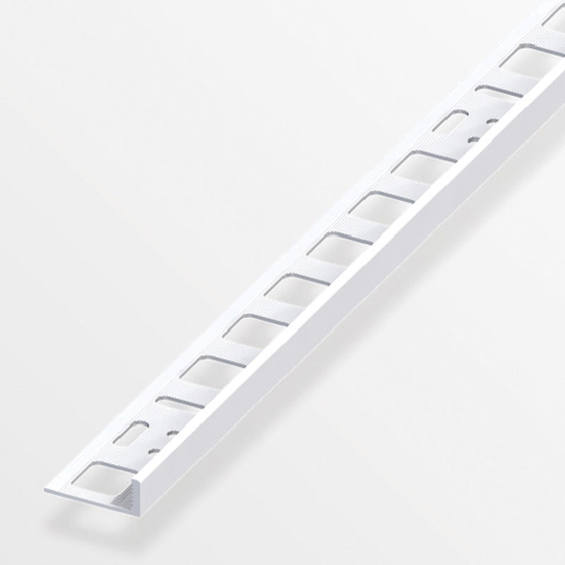 Προφίλ πλακιδίων γωνιακό πολλαπλών χρήσεων από πλαστικό PVC Λευκό 10mm x 21mm x2.5mtr