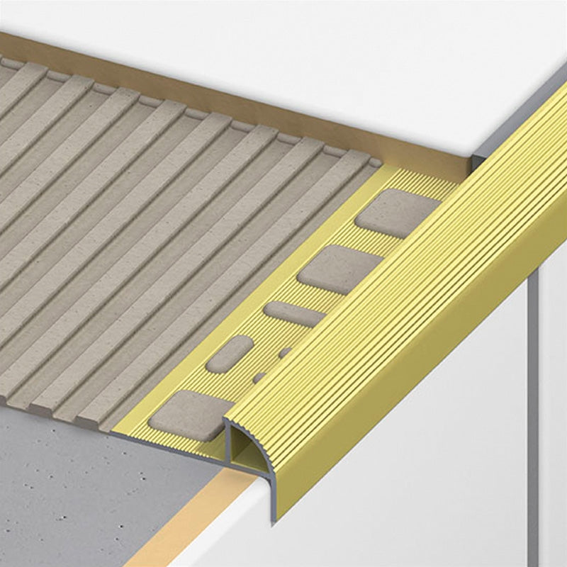 Προφίλ Προστασίας Σκαλοπατιών "Simple" Ανοδιωμένο Αλουμίνιο Ασημι 1mtr