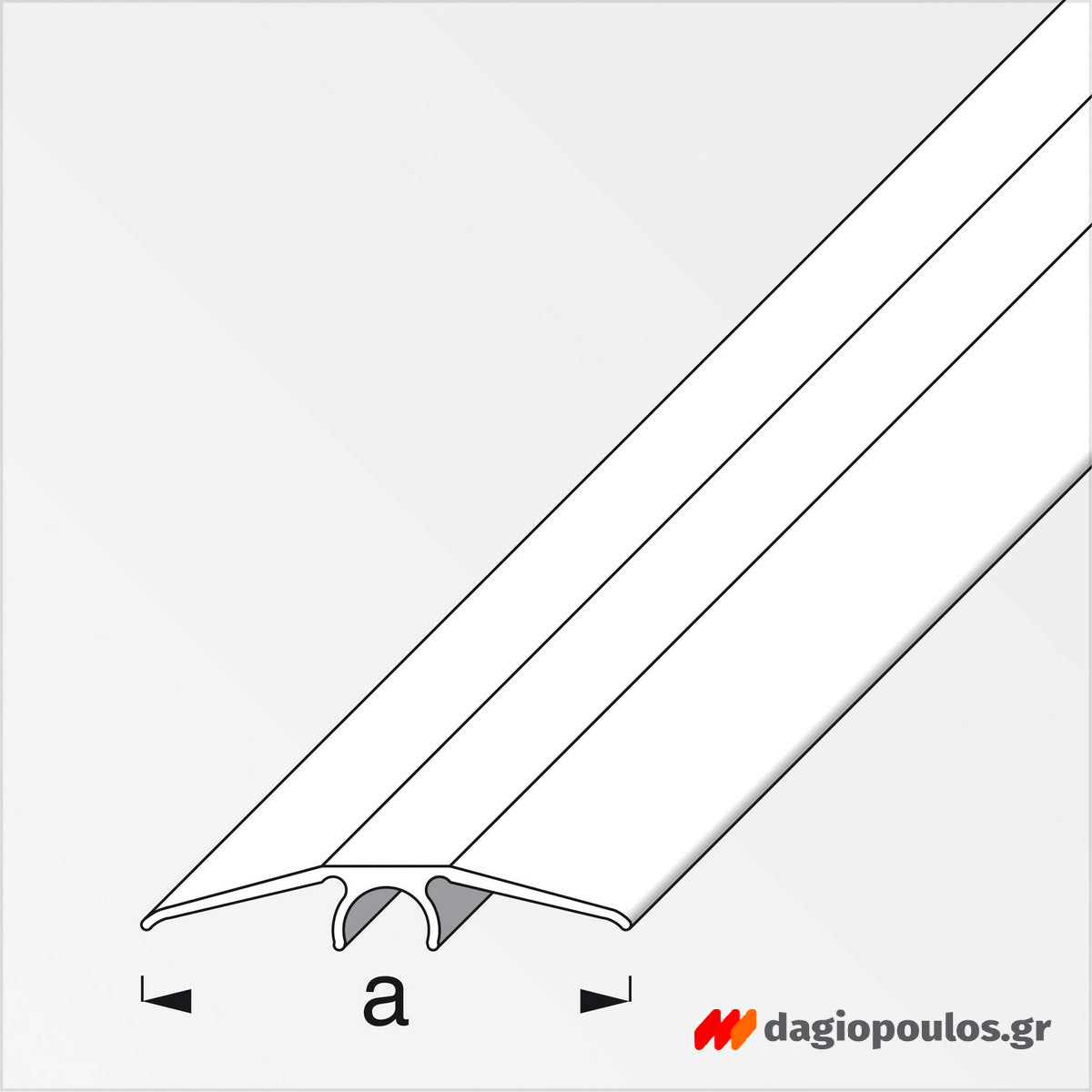 Προφίλ Κάλυψης Αλουμίνιο Ισόπεδο Clipstech 46mm ΔΡΥΣ