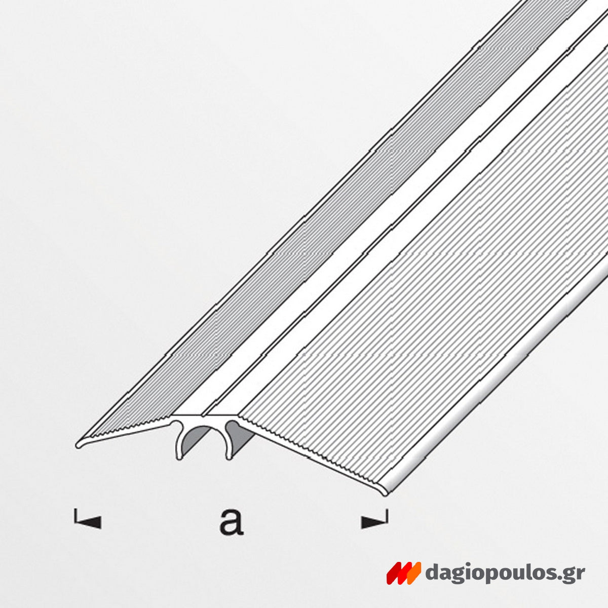 Προφίλ Κάλυψης Υψομετρικών Διαφορών Αλουμίνιο Ανισόπεδο Clipstech 56mm ΜΠΡΟΝΖΕ
