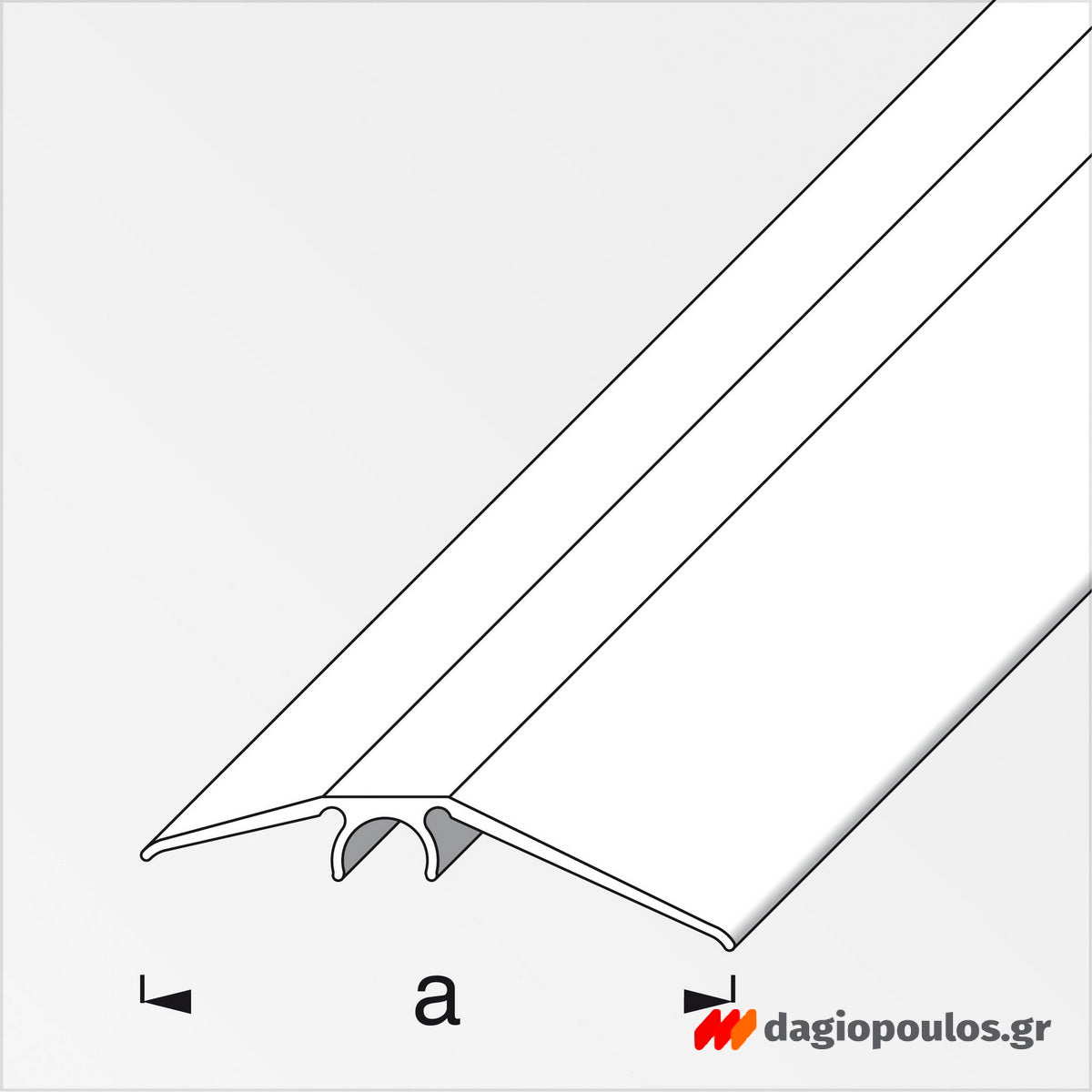 Προφίλ Κάλυψης Υψομετρικών Διαφορών Αλουμίνιο Ανισόπεδο Clipstech 56mm ΚΑΡΥΔΙΑ