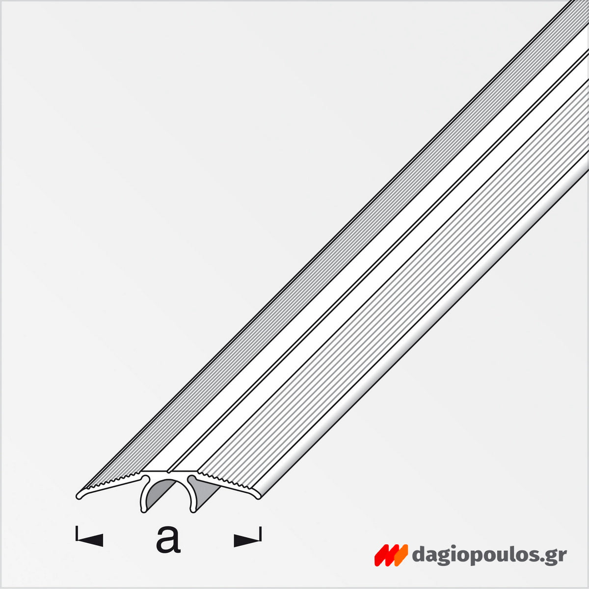 Προφίλ Κάλυψης Αλουμίνιο Ισόπεδο Clipstech 33mm ΧΡΥΣΟ ΜΑΤ