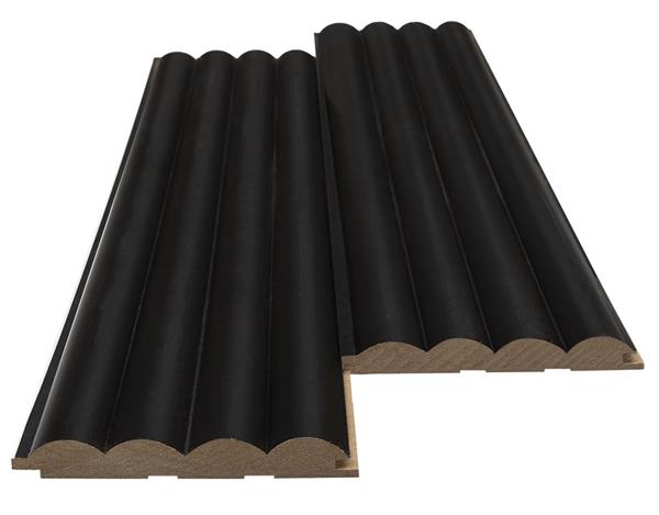 3D Wall Panel MDF Wave ST 805090 Black Edition Με Πηχάκια 2750mm x 119mm x 16mm