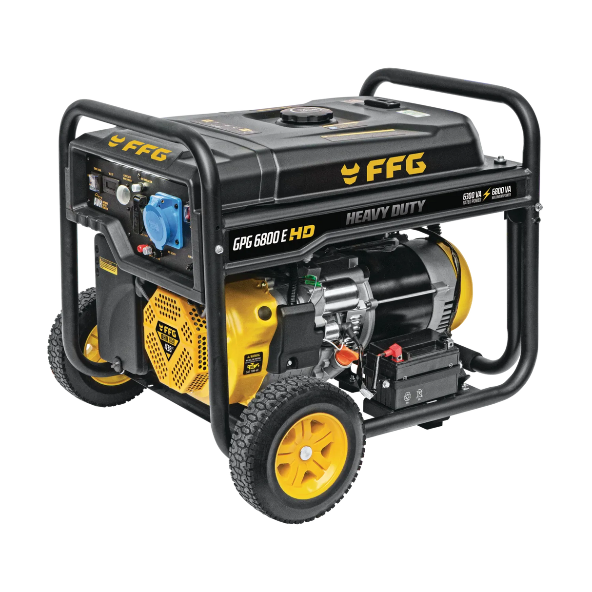 FFG GPG 6800Ε HD 46098 Γεννήτρια Βενζίνης με Σταθεροποιητή AVR 6.8KW 8.5kVa