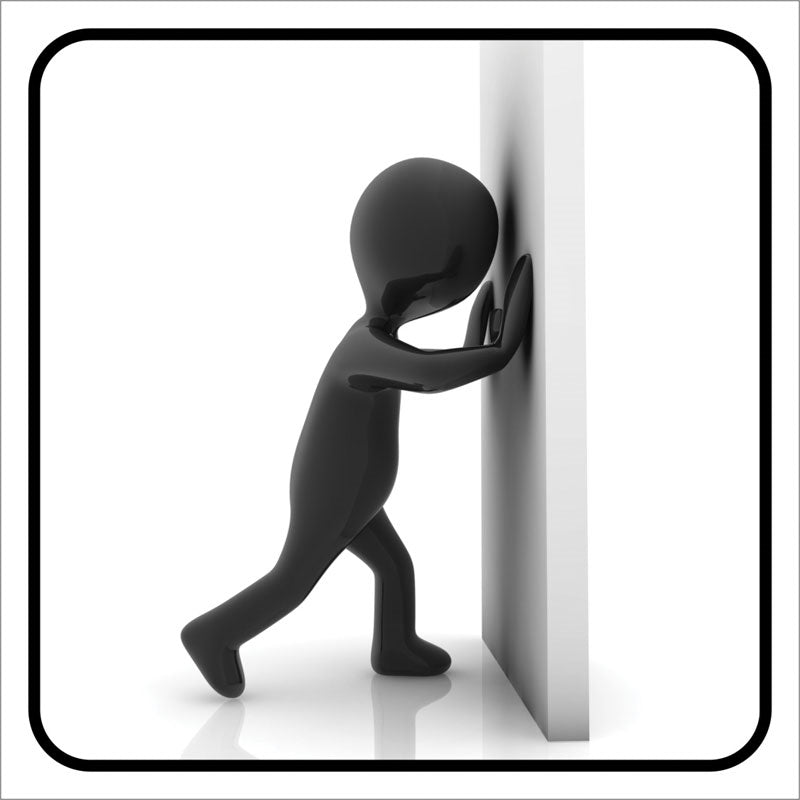 Πινακίδα Σήμανσης PVC "ΩΘΗΣΑΤΕ" 95mm x 95mm