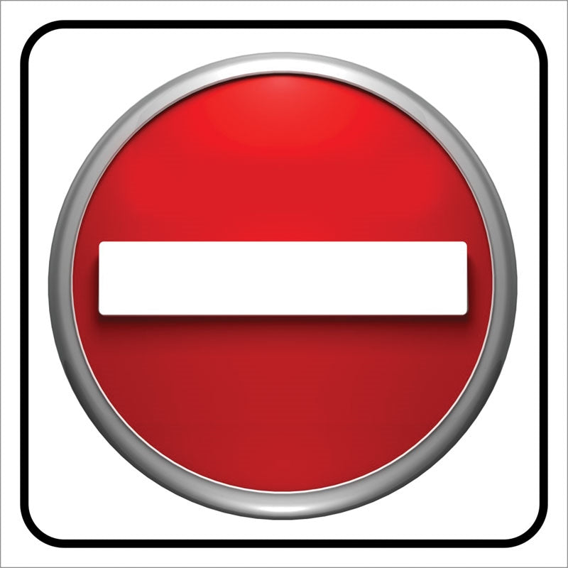 Πινακίδα Σήμανσης PVC "ΑΠΑΓΟΡΕΥΕΤΑΙ Η ΕΙΣΟΔΟΣ" 95mm x 95mm