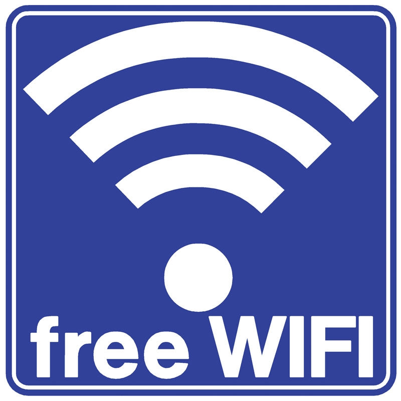 Πινακίδα Σήμανσης PVC "FREE WIFI" 95mm x 95mm