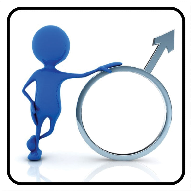 Πινακίδα Σήμανσης Αυτοκόλλητο PVC "WC ΑΝΔΡΩΝ" 95mm x 95mm