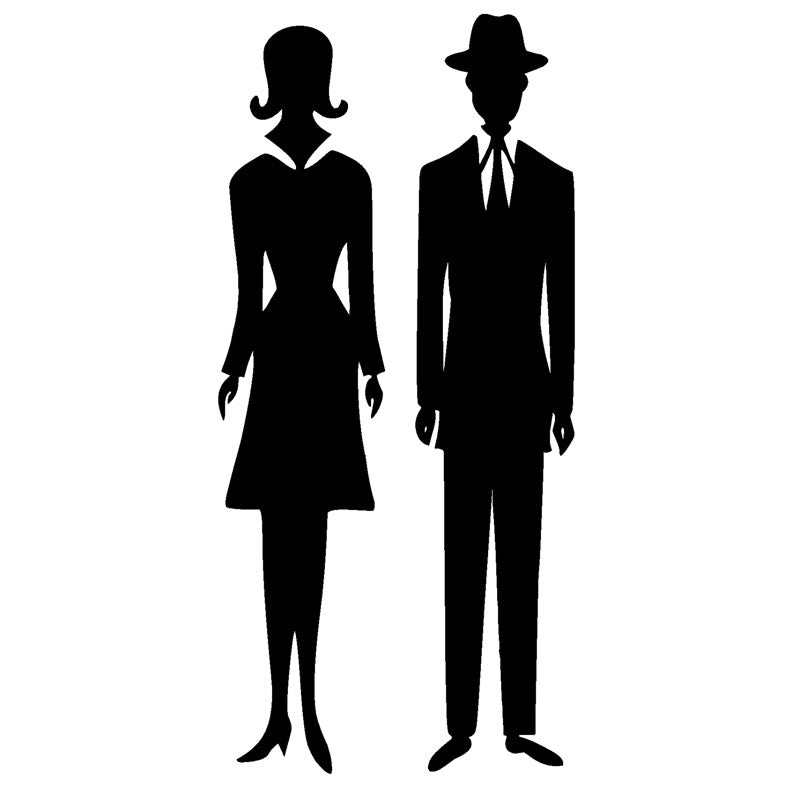 Πινακίδα Σήμανσης Αυτοκόλλητου Βινυλίου "WC ΑΝΔΡΩΝ-ΓΥΝΑΙΚΩΝ" Σετ 2 Τεμ