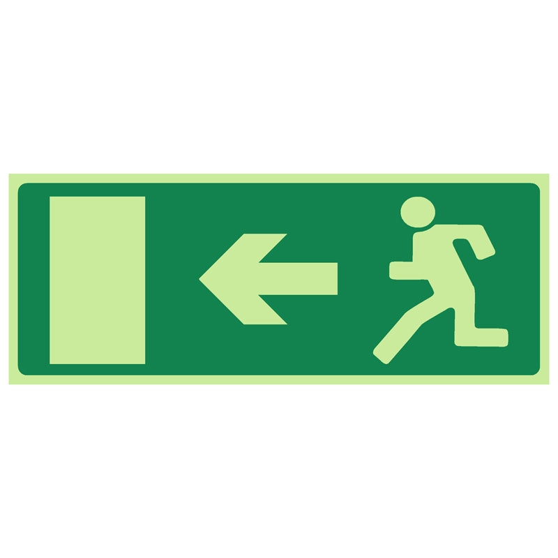 Πινακίδα σήμανσης PVC ''ΕΞΟΔΟΣ ΚΙΝΔΥΝΟΥ/ΒΕΛΟΣ ΑΡΙΣΤΕΡΑ'' 115mm x 295mm