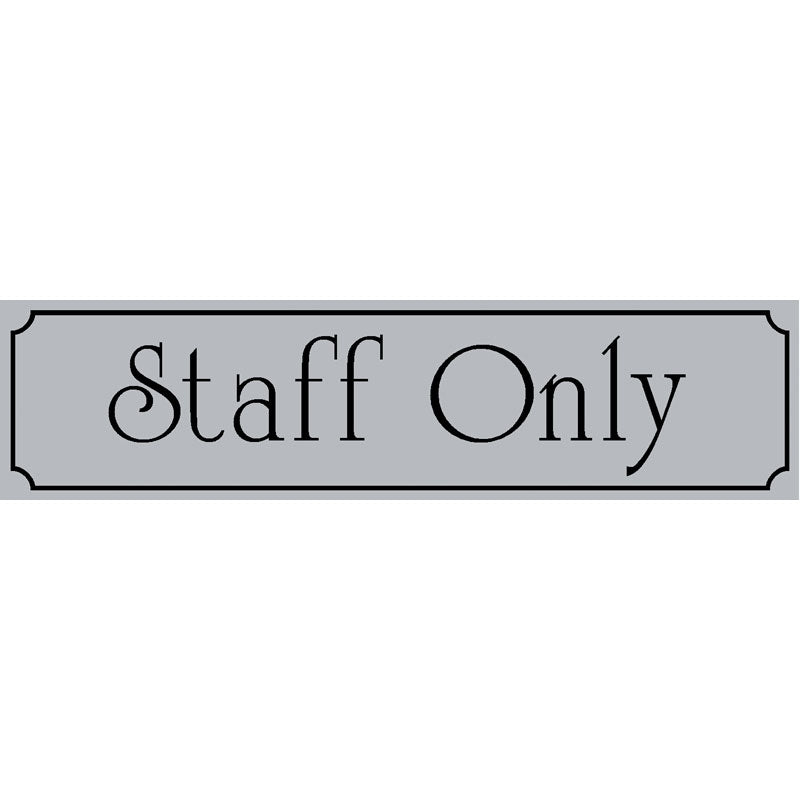 Πινακίδα Σήμανσης Αλουμινίου "STAFF ONLY" 55mm x 200mm