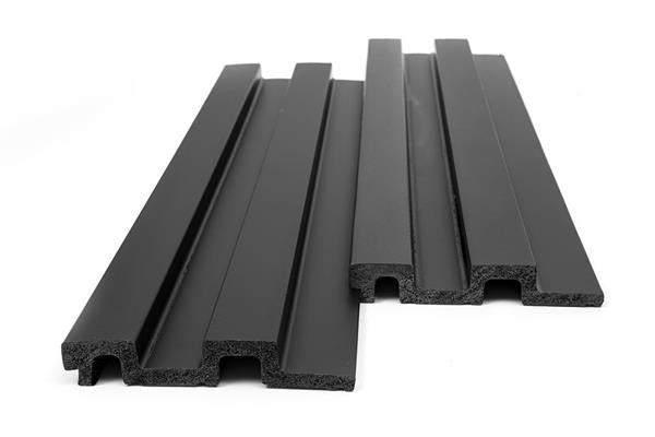 3D PS Wall Panel Residence 10 Black Με Πηχάκια 21x122x2900mm