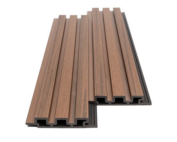 3D WPC 5510 Teak Συνθετικό Panel 2ης Γενιάς Με Πηχάκια 25x147.5x2900mm