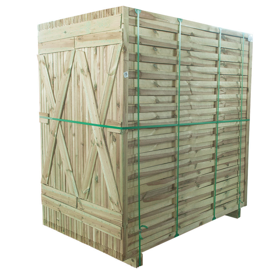 Πάνελ Κλειστό Ξύλινο Πλεκτό Ενισχυμένο Ύψους 180cm Π150cm x Υ180cm