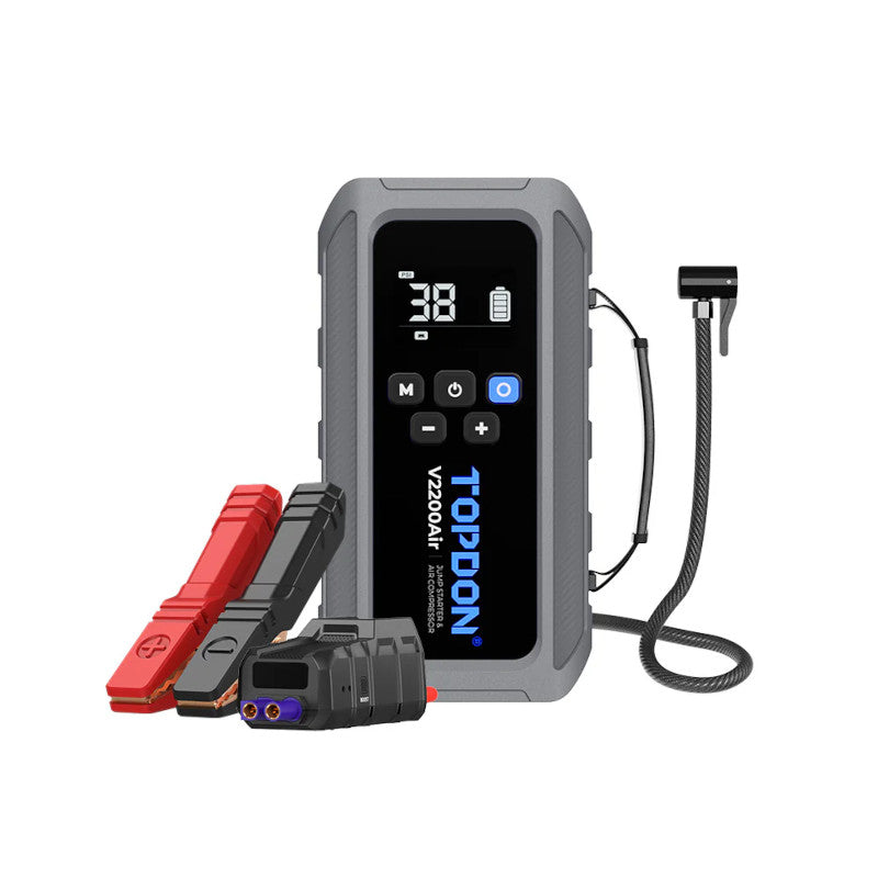 Topdon V2200AIR Φορητός Εκκινητής Μπαταρίας & Τρόμπα Αυτοκινήτου 2200Α