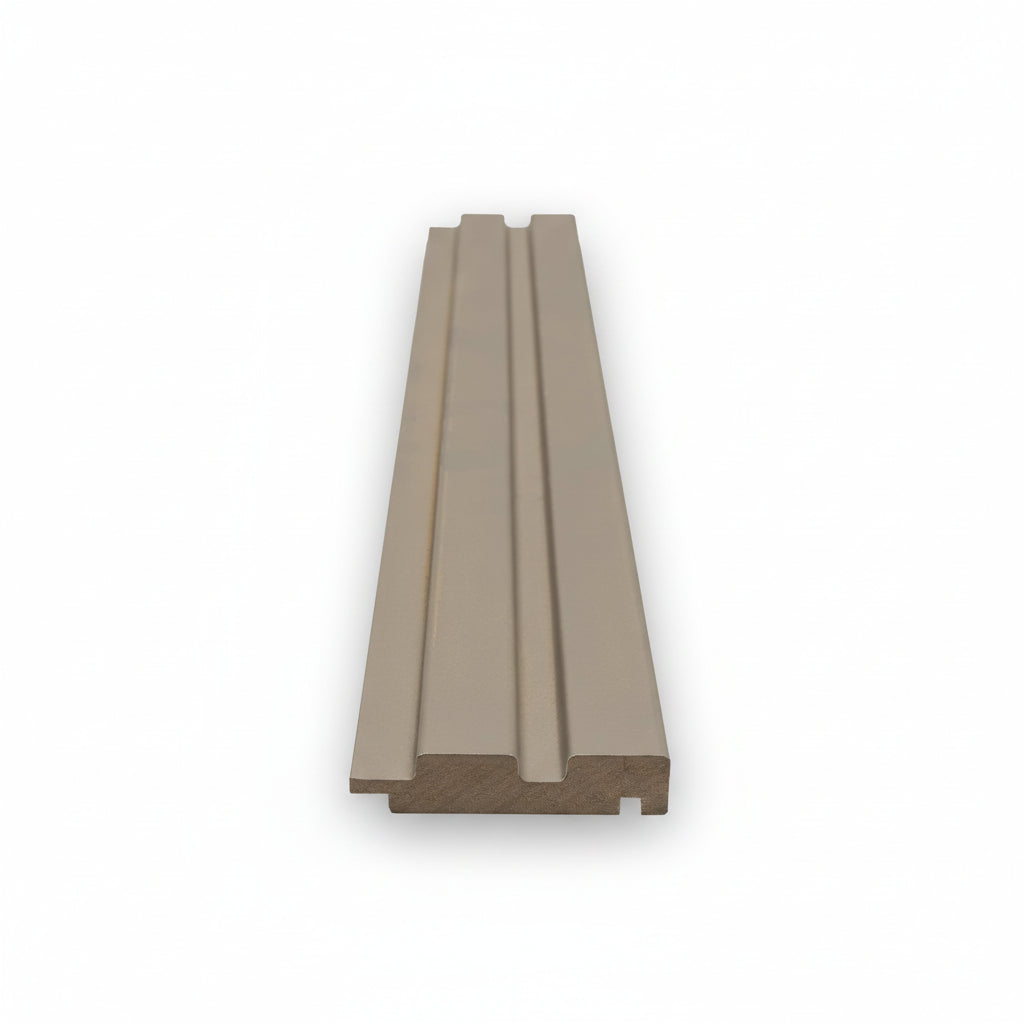 Πηχάκι Διπλό Τελείωματος Για 3D Wall Panel MDF Beat Deluxe 506090 Sand Grey 16mm x 77mm x 2750mm