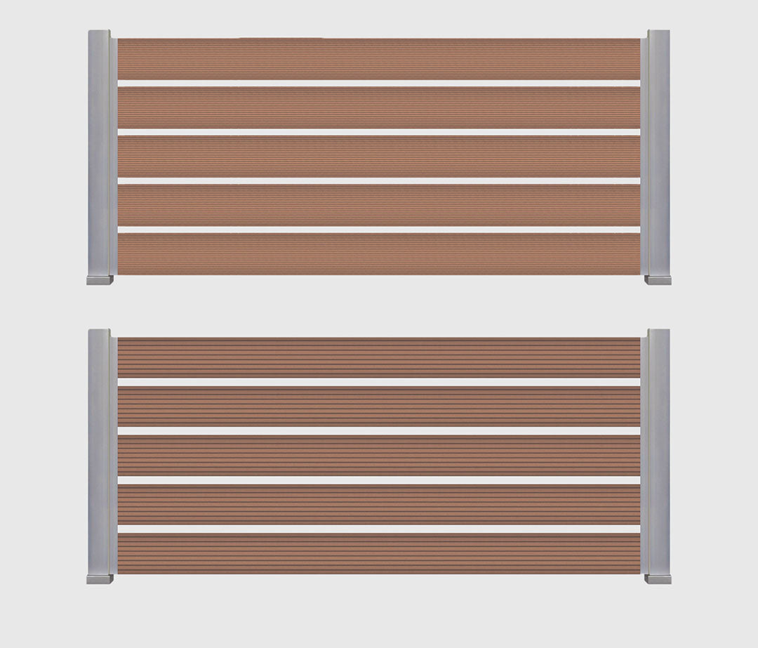 WPC Περίφραξης Διπλής Όψης 40 Light Brown 20mm x 140mm x 3600mm