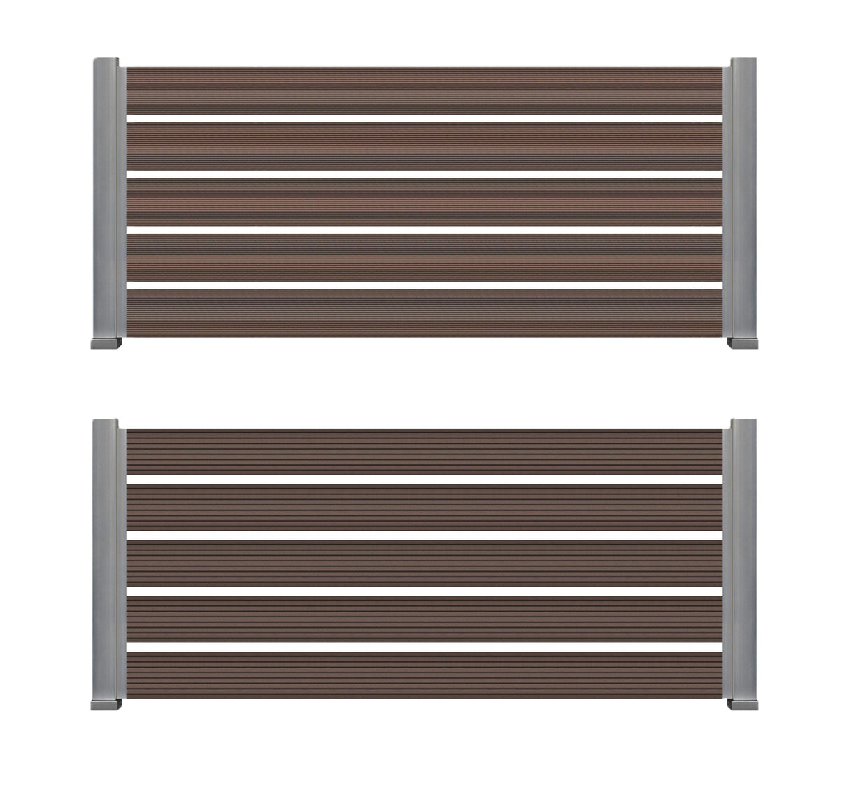 WPC Περίφραξης Διπλής Όψης 110 Dark Brown 20mm x 140mm x 3600mm