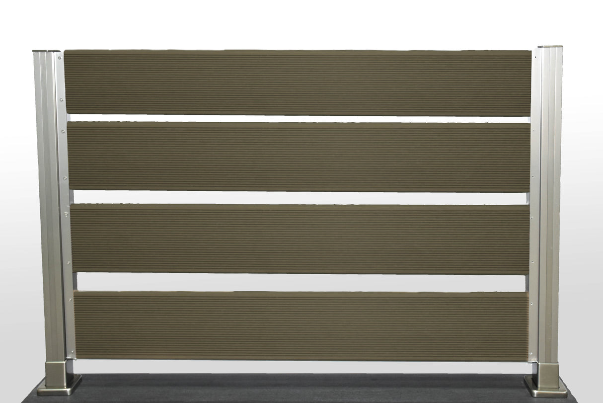 WPC Περίφραξης Διπλής Όψης 180 Light Grey 20mm x 140mm x 3600mm