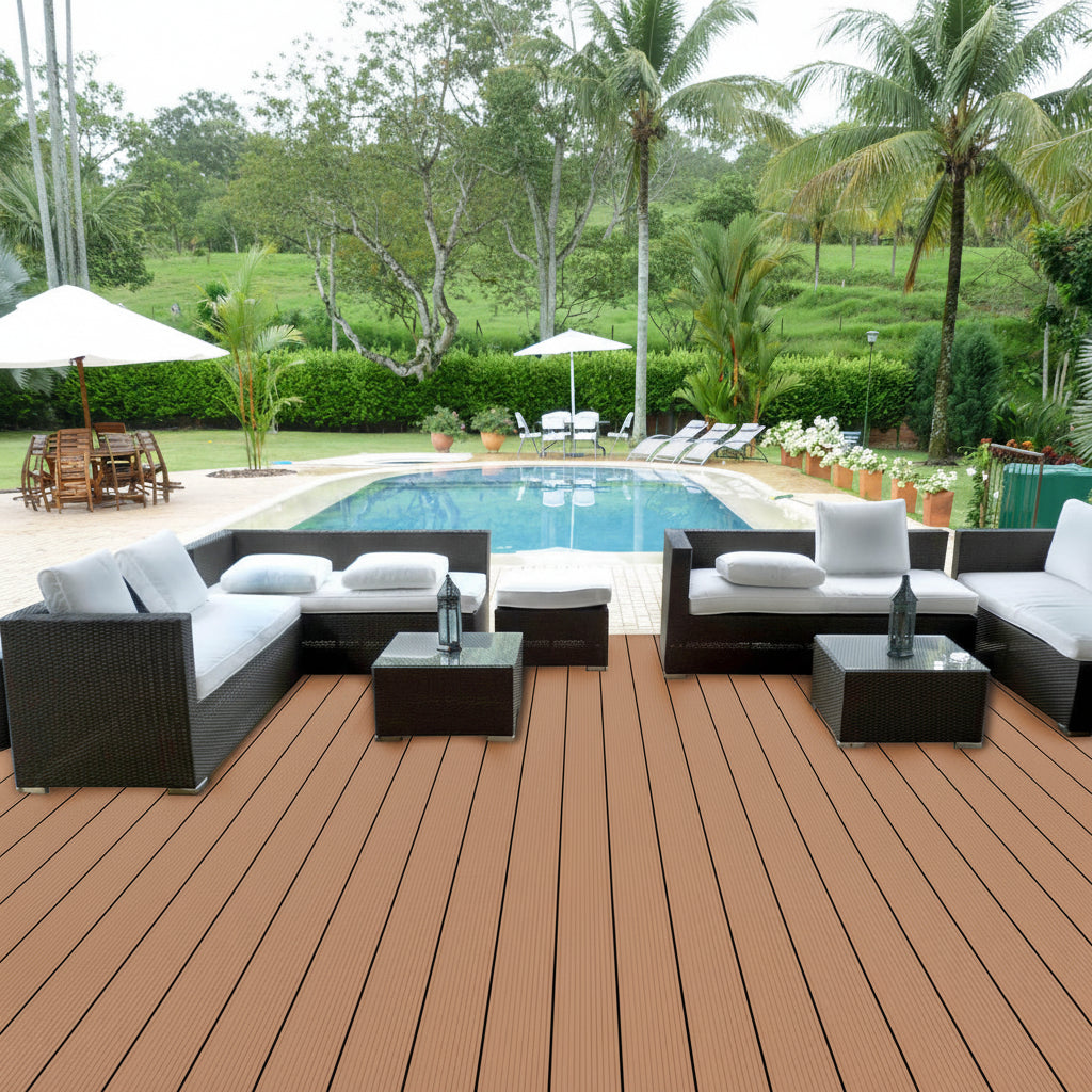 WPC Συνθετικό Δάπεδο DECK 40 Light Brown 25mm x 145mm x 3600mm