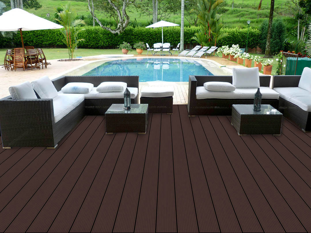 WPC Συνθετικό Δάπεδο DECK 110 Dark Brown 25x145x3600mm